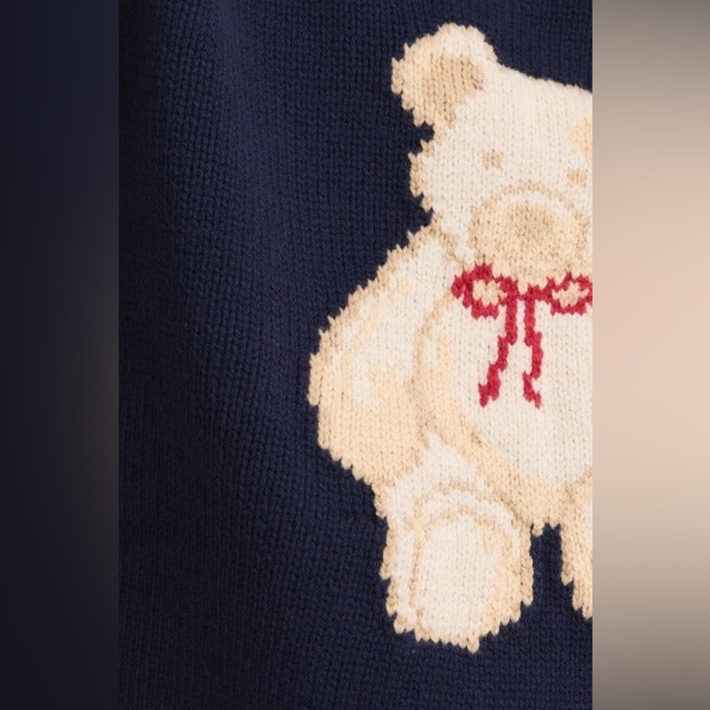 Short Sleeve Crew Neck Teddy Bear Sweater Crop Top - Le Lis - Picture 6 of 7